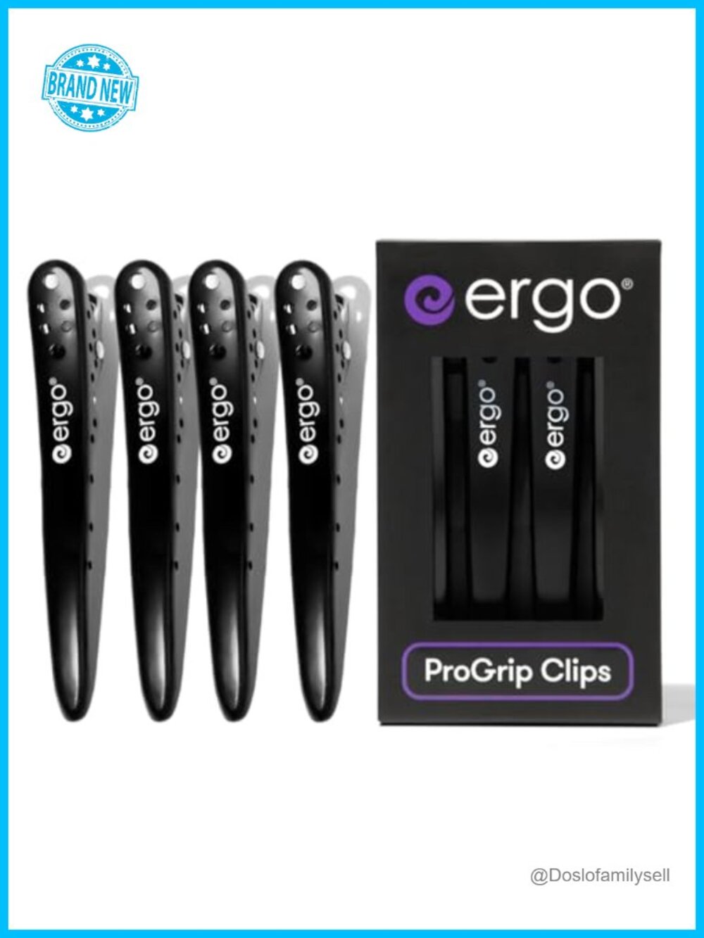 ProGrip Alligator Hair Clips 4 Pack Non-Slip Sectioning